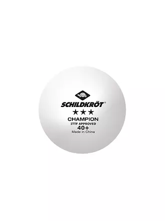 SCHILDKRÖT | Tischtennisball 3-Stern Champion ITTF 3+1 Stk. WEISS | 